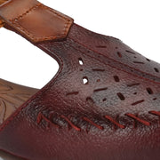 Women Premium Leather Sandals (W-MT-03-CHERRY)
