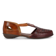 Women Premium Leather Sandals (W-MT-03-CHERRY)