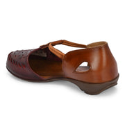 Women Premium Leather Sandals (W-MT-03-CHERRY)