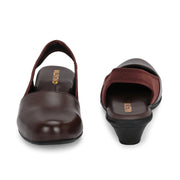 Women Slingback Sandals (W-MT-04-BROWN)
