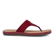 Women Slip-On Toe Post Thong Flats (W-MT-11-CHERRY)