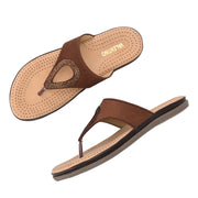 Women Slip-On Toe Post Thong Flats (W-MT-11-COPPER)