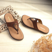 Women Slip-On Toe Post Thong Flats (W-MT-11-COPPER)