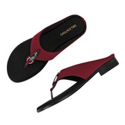 Women Thong Sandals (W-MT-18-CHERRY)