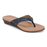 Women Elegant V-Shape Flats (W-MT-29-NAVY)