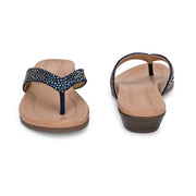 Women Elegant V-Shape Flats (W-MT-29-NAVY)