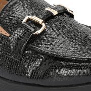 Women Textured Stylish Loafers (W-MT-40-BLACK)