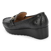Women Textured Stylish Loafers (W-MT-40-BLACK)