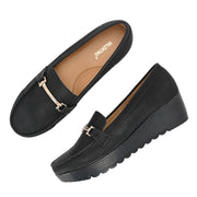 Women Textured Stylish Loafers (W-MT-41-BLACK)
