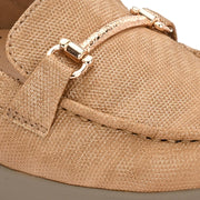 Women Textured Stylish Loafers (W-MT-41-TAN)