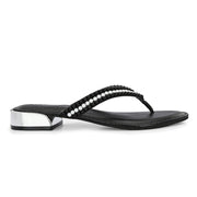 Women Beaded Thong Sandals (W-MT-42-BLACK)