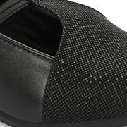 Women Textured Kitten-Wedge Pumps (W-MT-45-BLACK)