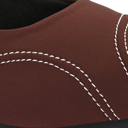 Women Contrast-Stitch Pointed Pumps (W-MT-46-BROWN)