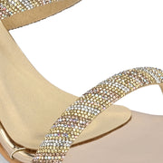 Women Dual-Strap Stiletto Sandals (W-MT-48-GOLDEN)