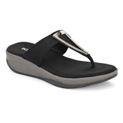 Women Wedge Comfort Sandals (W-MT-52-BLACK)