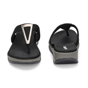 Women Wedge Comfort Sandals (W-MT-52-BLACK)