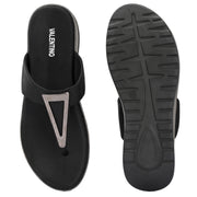 Women Wedge Comfort Sandals (W-MT-52-BLACK)