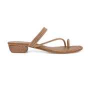 Women Embellished Toe-Ring Heeled Sandals (W-MT-56-ANTIQUE-GOLD)