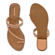 Women Embellished Toe-Ring Heeled Sandals (W-MT-56-ANTIQUE-GOLD)