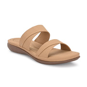 Women Double Strap Slides (W-MT-57-BEIGE)
