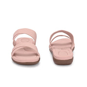 Women Double Strap Slides (W-MT-57-PEACH)
