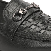 Women Premium Leather Laofers (W-MT-64-BLACK)