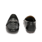 Women Premium Leather Laofers (W-MT-64-BLACK)