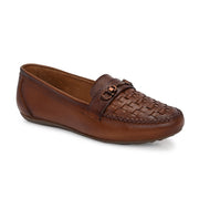 Women Premium Leather Laofers (W-MT-64-TAN)