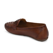 Women Premium Leather Laofers (W-MT-64-TAN)