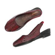Women Maroon Leather Slingback Sandle (W-MT-65-MAROON)