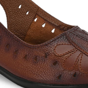 Women Tan Leather Slingback Sandle (W-MT-65-TAN)