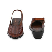 Women Tan Leather Slingback Sandle (W-MT-65-TAN)