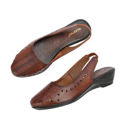 Women Tan Leather Slingback Sandle (W-MT-65-TAN)