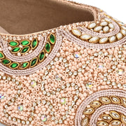 Women Embellished Slip-On Mules (W-MT-76-ROSEGOLD)