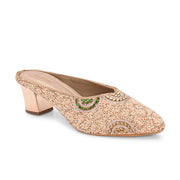 Women Embellished Slip-On Mules (W-MT-76-ROSEGOLD)