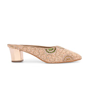 Women Embellished Slip-On Mules (W-MT-76-ROSEGOLD)