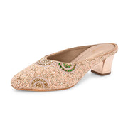 Women Embellished Slip-On Mules (W-MT-76-ROSEGOLD)