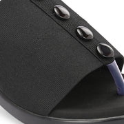 Women Wedge Slide Sandals (W-RST-035B-BLACK)