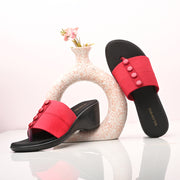 Women Wedge Slide Sandals (W-RST-035B-MEHROON)
