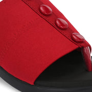 Women Wedge Slide Sandals (W-RST-035B-MEHROON)