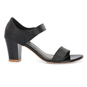 Women Ankle Strap Block Heel Sandals (W-RST-045-BLACK)