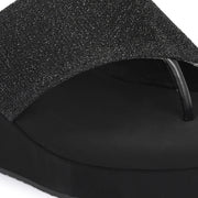 Women Wedge Slide Sandals (W-RST-052-BLACK)