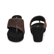 Women Wedge Slide Sandals (W-RST-052-COPPER)