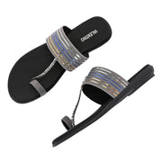 Women Stylish Kolhapuri Flats (W-RST-068-GREY)