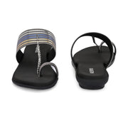 Women Stylish Kolhapuri Flats (W-RST-068-GREY)