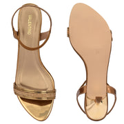 Women Party Wear Heels with Stone Work (W-RST-073-ANTIQUE)