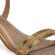 Women Party Wear Heels with Stone Work (W-RST-073-ANTIQUE)