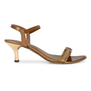 Women Party Wear Heels with Stone Work (W-RST-073-ANTIQUE)