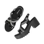 Women Block Heel Platform Sandals (W-RST-075A-BLACK)