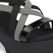 Women Block Heel Platform Sandals (W-RST-075A-BLACK)